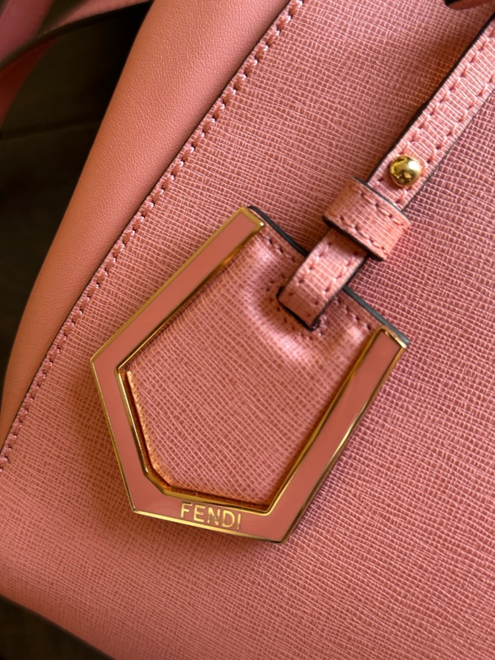 FENDI Pink Leather Petite Sac 2jours Elite Tote Bag - Picture 5 of 16